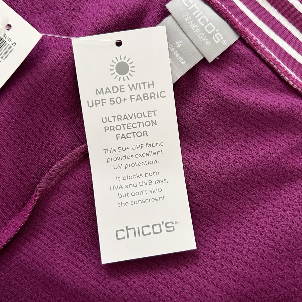 Chico's Zenergy Women XXL Purple Multicolor Size 4 Stripe Skort Skirt 20/22 NWT - Picture 12 of 15